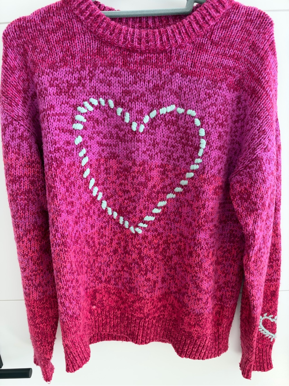 Sundance chunky pink Heart Knit Sweater - Women
